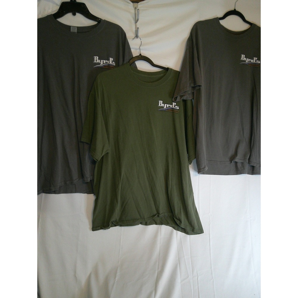 Lot of 3 Vintage Byrd's Automotive T Shirt's 2XL Cars Trucks Graphic Gray/Green